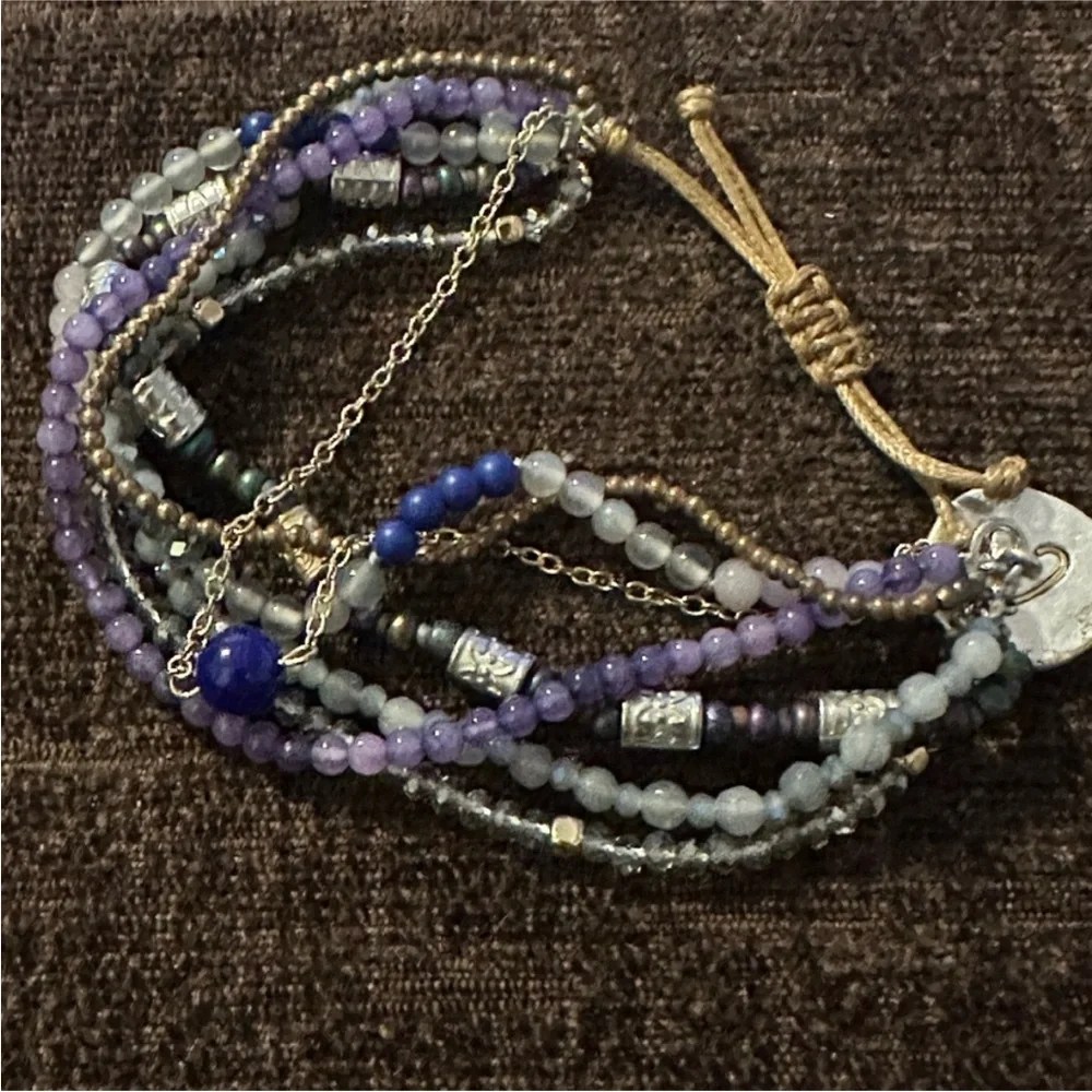 DEMDACO Beaded Your Journey One Size‎ Fits Most Charm Bracelet